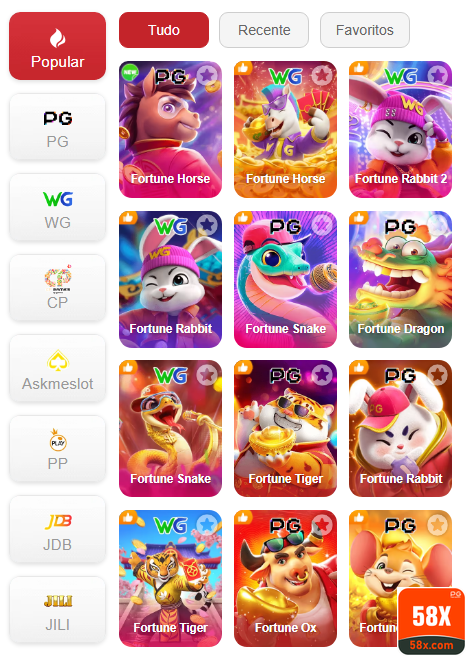 Experiência de Jogos 58x.com